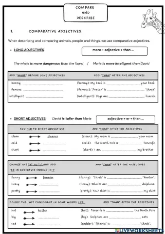 Comparative adjectives