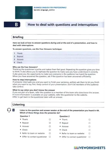 Deal with interruptions