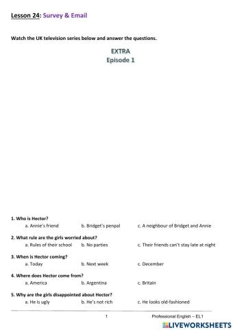 Practice English with Extra - Episode 1