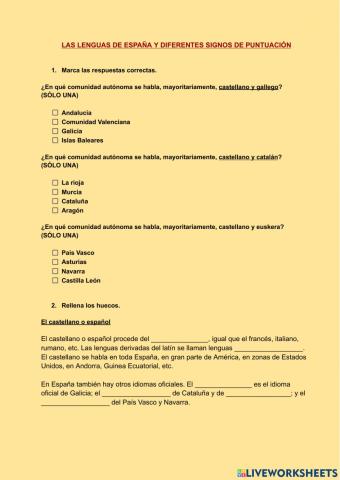 Lengua de España y otros signos ortográficos