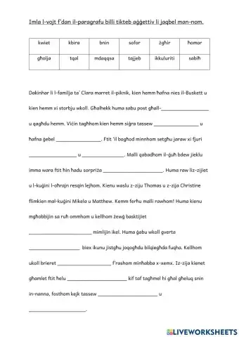 Imla l-vojt bl-aġġettiv