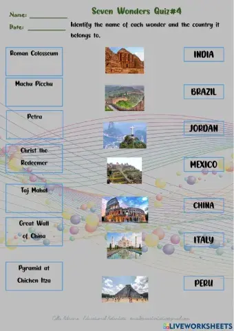 Seven wonders quiz 4