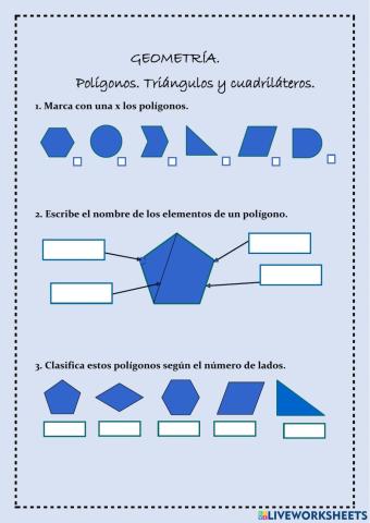 Polígonos de 3 y 4 lados