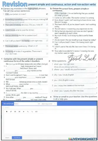 Simple Present vs. Present Continuous