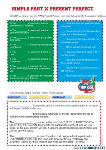 Simple past present perfect