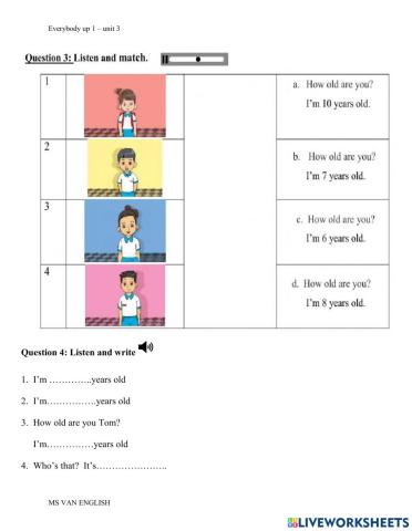 Everybody up 1 unit 3