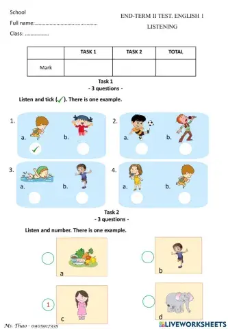 Smart start 1 final test 3