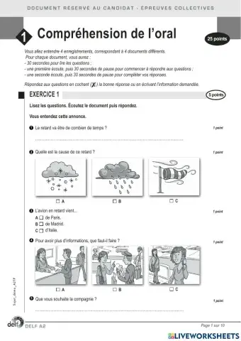 Compréhension Orale DELF A2