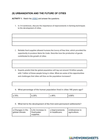 Urbanization and the future of cities