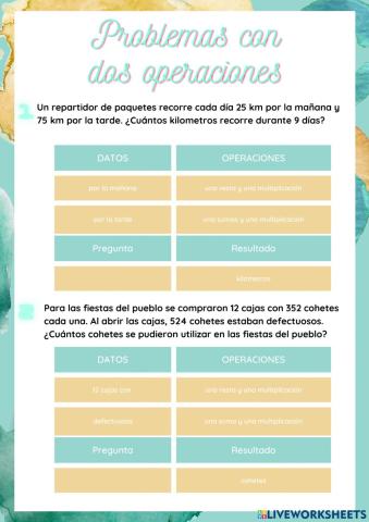 Problemas con dos operaciones