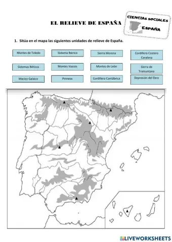 Relieve Costa e Interior