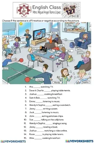 Presente continuo FICHA 1