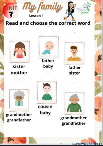 To name members of the family