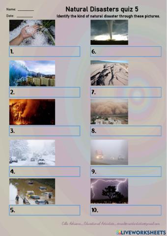 Natural disaster quiz 5