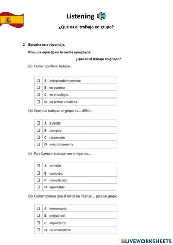 Listening - ¿Qué es el trabajo de grupo?