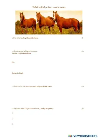 Veľká epická próza I - naturizmus