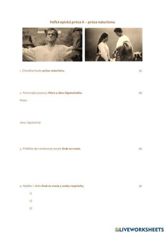Veľká epická próza II - naturizmus
