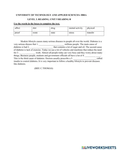 U5 RB Voc 2 diabetes