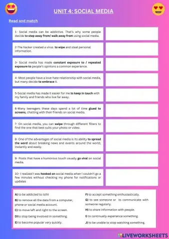 Unit 4: social media