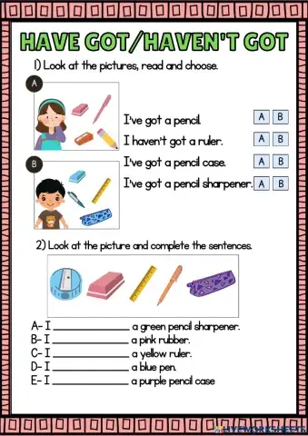 Have got - haven't got