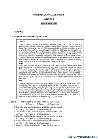 Mid term adults 4 (victoria)