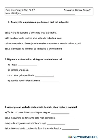 Control Tema 7 de català