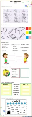 Test Kid's box Unit 1