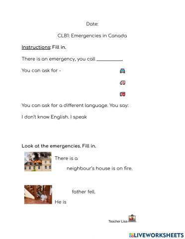 CLB1: Emergencies