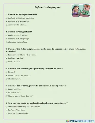 Polite and Strong Refusal