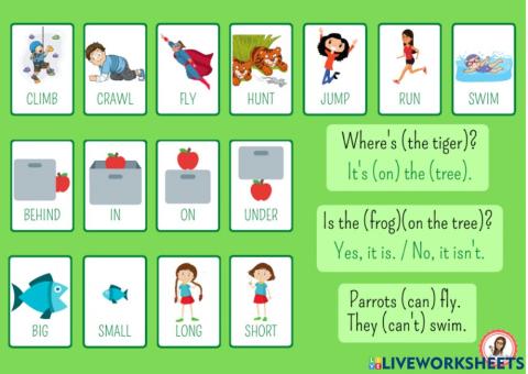 Actions and prepositions