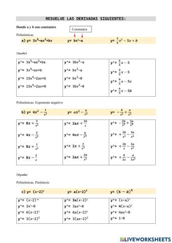 Iniciación derivadas
