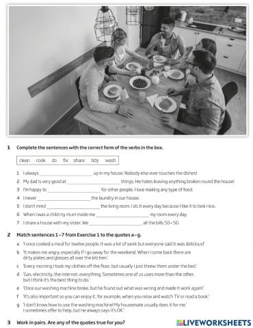 Roadmap A2 10A: Housework