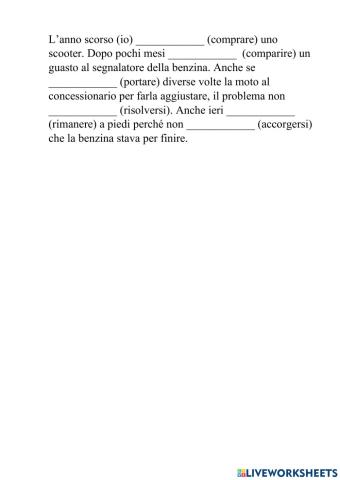 Passato prossimo o trapassato prossimo?