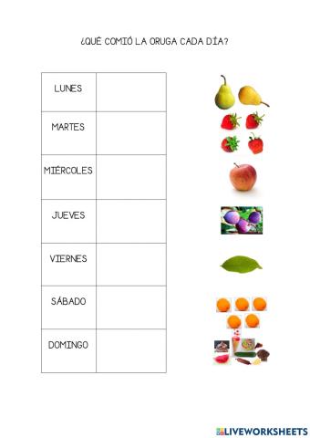 Pequeña oruga glotona