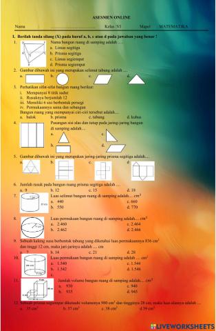 Asesmen online matematika