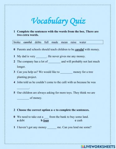 Vocabulary Quiz. High Note 3