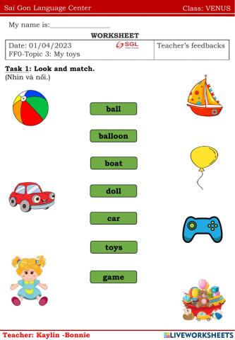 FF0-Topic 3: My toys