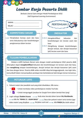 Kesetimbangan Ion Dalam Larutan Asam dan Basa