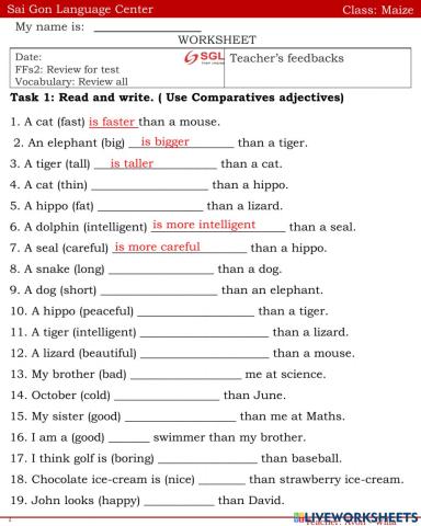 Review for test