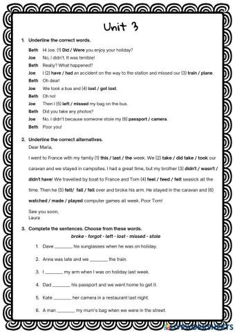 Project 2 Unit 3 - Extra materials