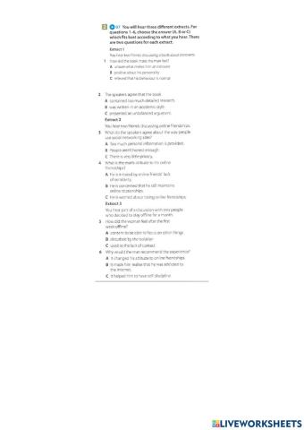 CAE listening and word building