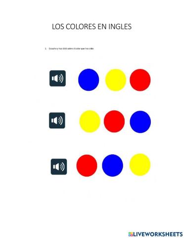 Los Colores en Ingles