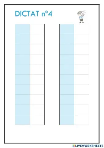 Dictat de paraules nº4