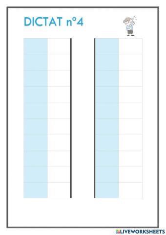 Dictat de paraules nº4