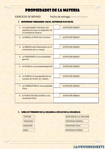 Propiedades de la materia