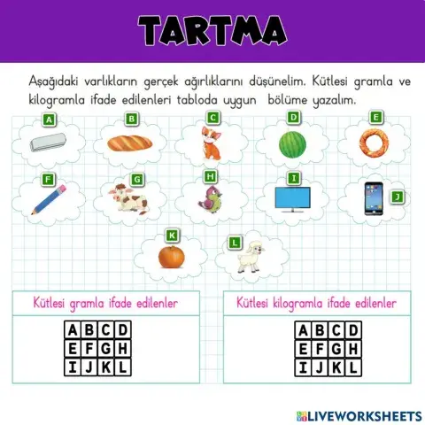 Tartma-Kilogram-Gram