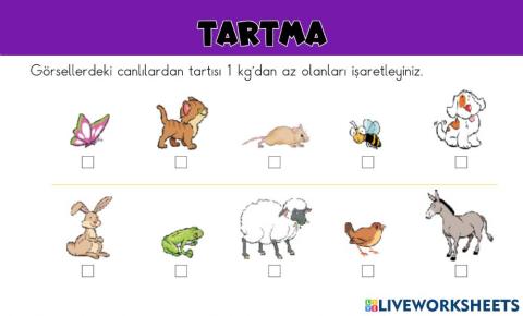 Tartma-Kilogram-Gram