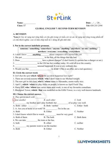 Viet Teacher-S7-Week 35-Second-term Revision