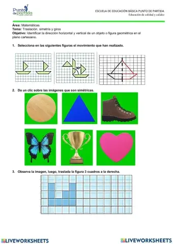 Traslación, simetría y giros