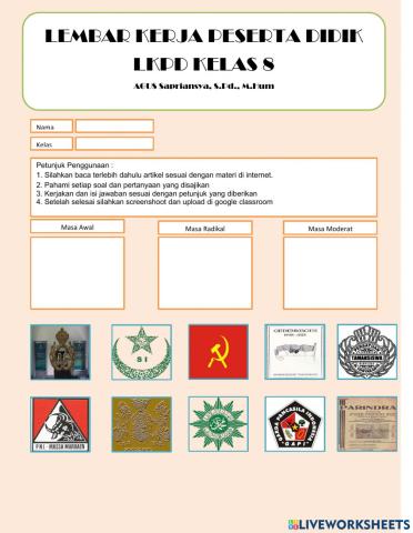 Drop and drag Organisasi Nasional